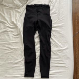Lululemon Train Times 7/8 Black Leggings w/ Mesh